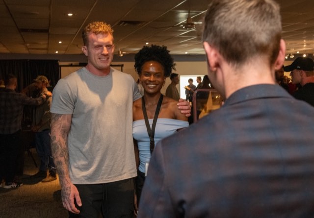 Prisca Onyebuchi Meeting Dan Koe at the Future Proof Creator Summit 2026