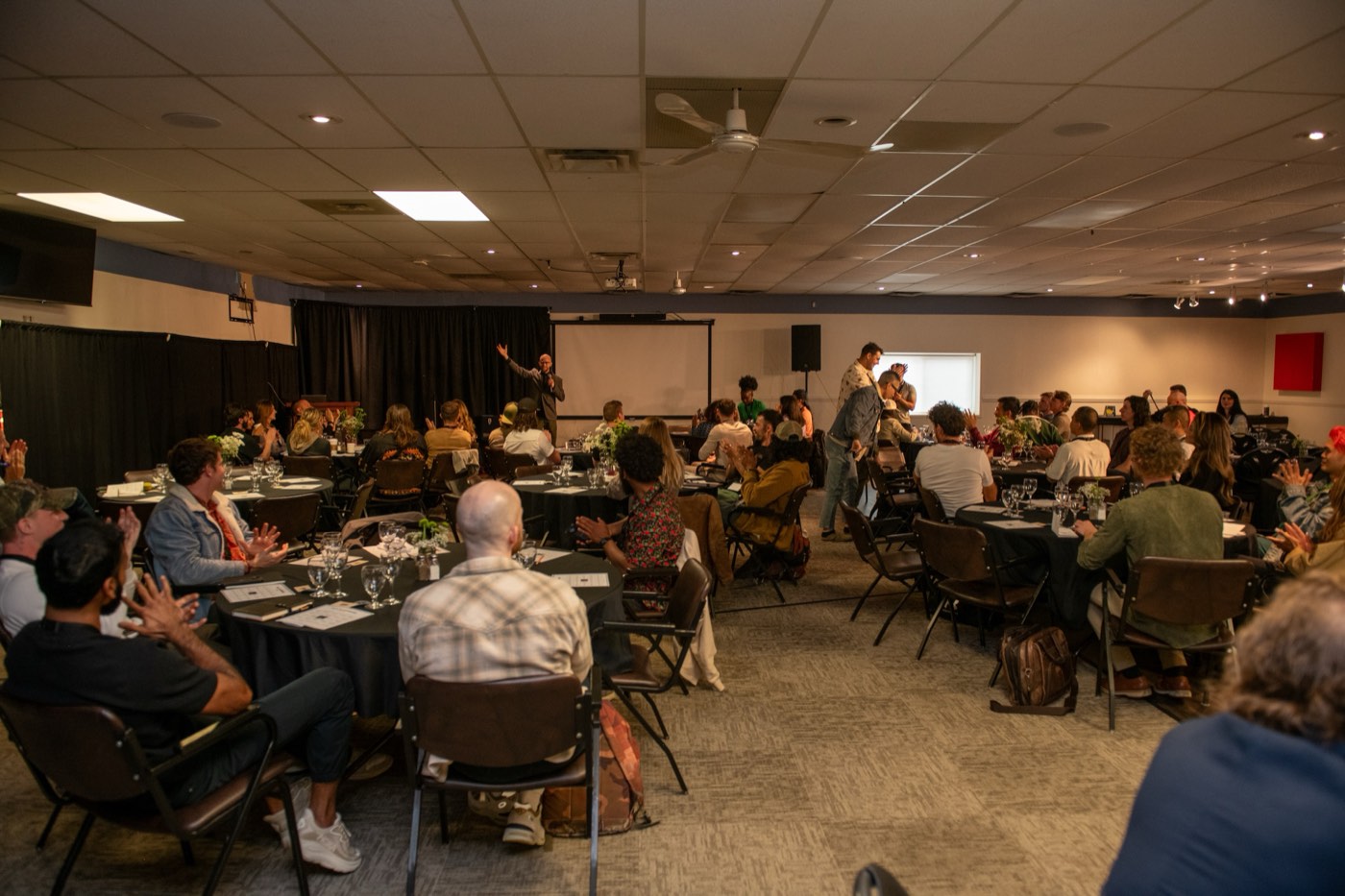 A full room of creators at a Living Internet Alliance gathering